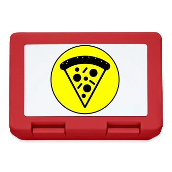Cercle d’icônes de pizza - Boîte à goûter - rouge - Devant