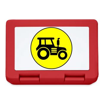 Cercle d’icônes de tracteur - Boîte à goûter - rouge - Devant