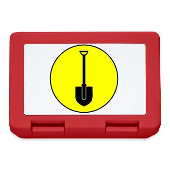 Shovel icon circle - Lunchbox - red - Front