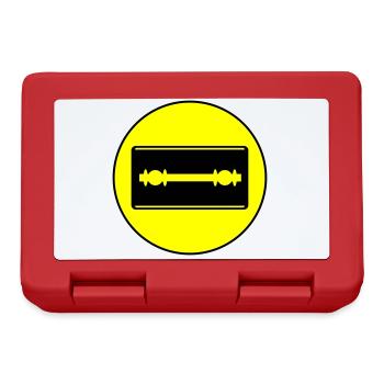 Razor Blade Icon Circle - Lunchbox - red - Front