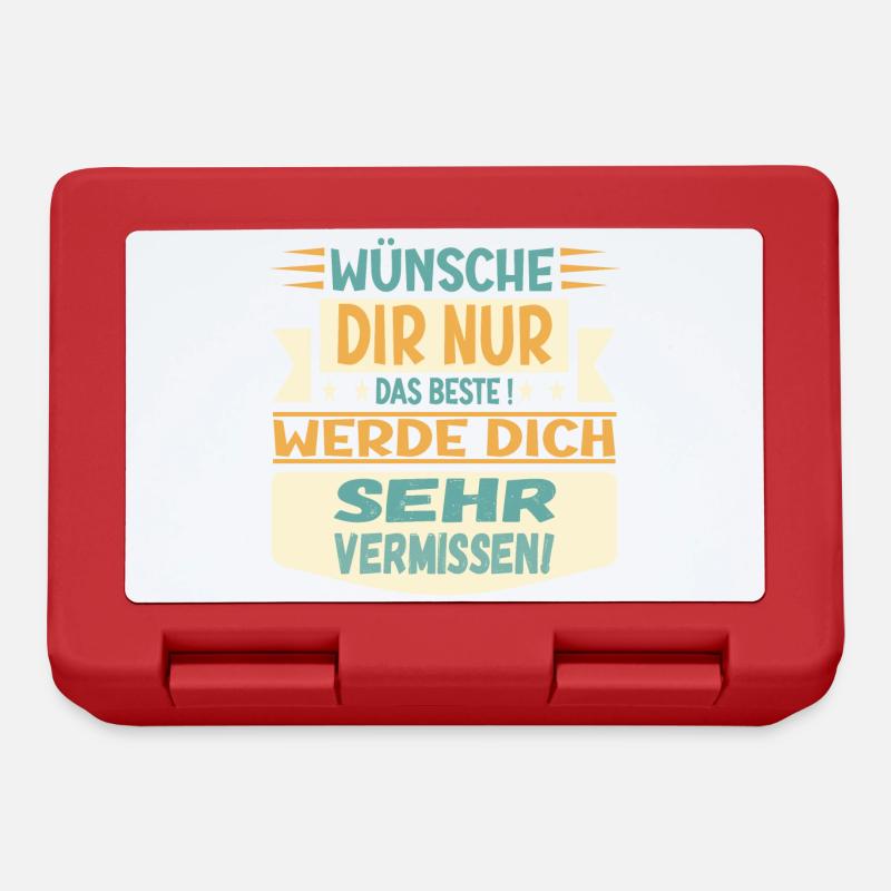 ABSCHIEDSGESCHENKE - DICH VERMISSEN - Brotdose - Rot