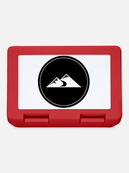 Berge Icon Kreis - Brotdose - Rot