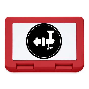 Fishing Reel Symbol Circle - Lunchbox - red - Front