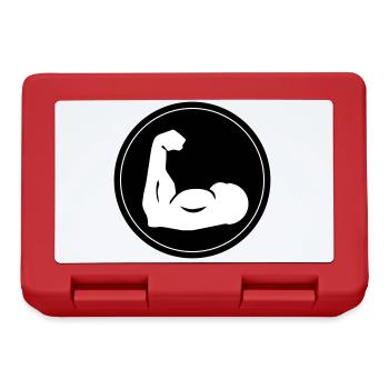 Muscles dumbbell icon - Lunchbox - red - Front