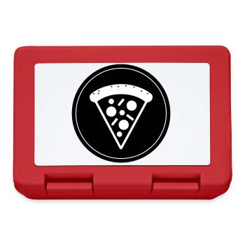 Cercle d’icônes de pizza - Boîte à goûter - rouge - Devant