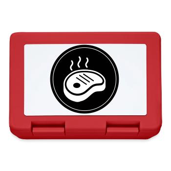Steak icon Kreis - Brotdose - Rot - Vorne