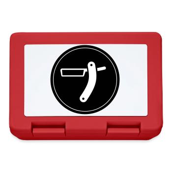 Shaving Barber Circle - Lunchbox - red - Front