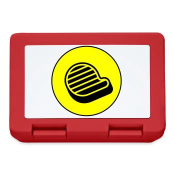 Fleisch steak symbol - Brotdose - Rot - Vorne