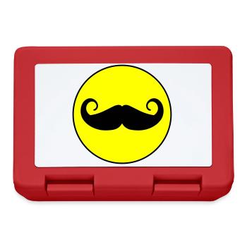 Schnurrbart symbol - Brotdose - Rot - Vorne