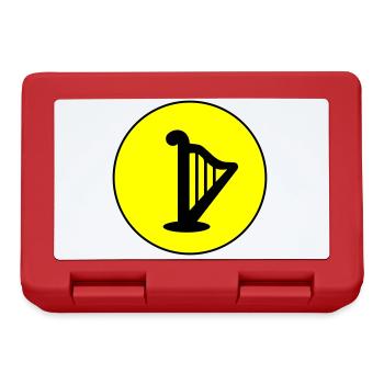 Harp symbol - Lunchbox - red - Front