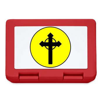 Symbole de croix - Boîte à goûter - rouge - Devant