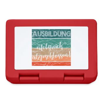 Ausbildung erfolgreich abgeschlossen Lehre retro - Brotdose - Rot - Vorne