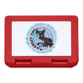 Unusual cat design - Lunchbox - red - Front