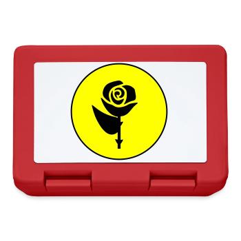 Rose icon Symbol - Brotdose - Rot - Vorne
