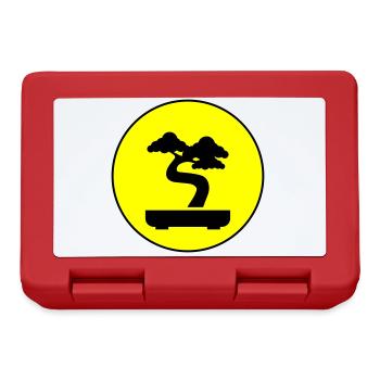 Bonsai icon Symbol - Brotdose - Rot - Vorne