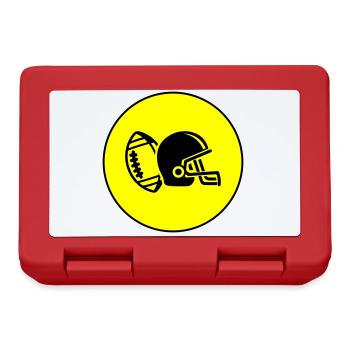 Football Helm - Brotdose - Rot - Vorne