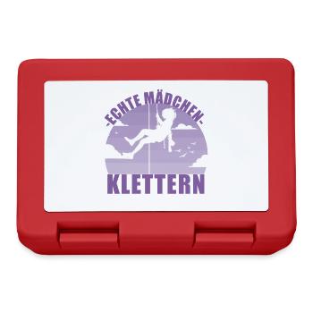 Klettern Mädchen Hobby Kletterin Berge Geschenk - Brotdose - Rot - Vorne