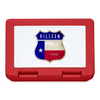 Design du drapeau Killeen Texas Crest - Boîte à goûter - rouge - Devant