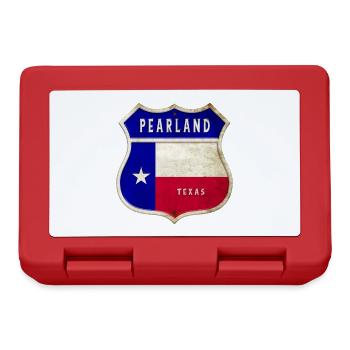 Design du drapeau Pearland Texas - Boîte à goûter - rouge - Devant