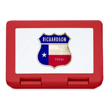 Design du drapeau Richardson Texas Crest - Boîte à goûter - rouge - Devant