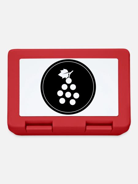 Weintrauben Symbol - Brotdose - Rot
