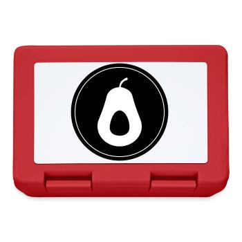 Avocado symbol - Brotdose - Rot - Vorne