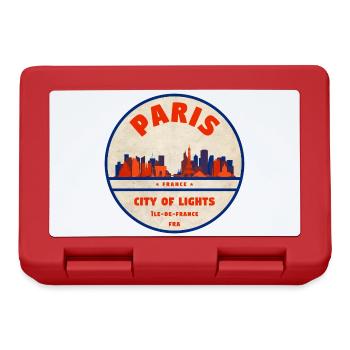 Paris Skyline Badge - Boîte à goûter - rouge - Devant