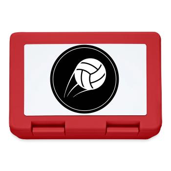 Volleyball symbol Kreis - Brotdose - Rot - Vorne