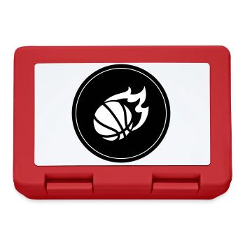 Cercle de symboles de basket-ball - Boîte à goûter - rouge - Devant
