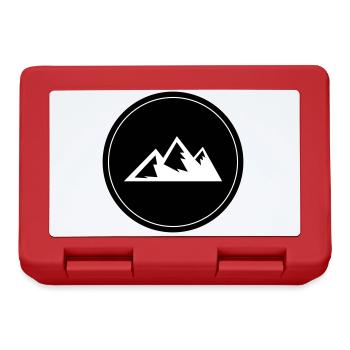 Mountain Icon Symbol Circle - Lunchbox - red - Front