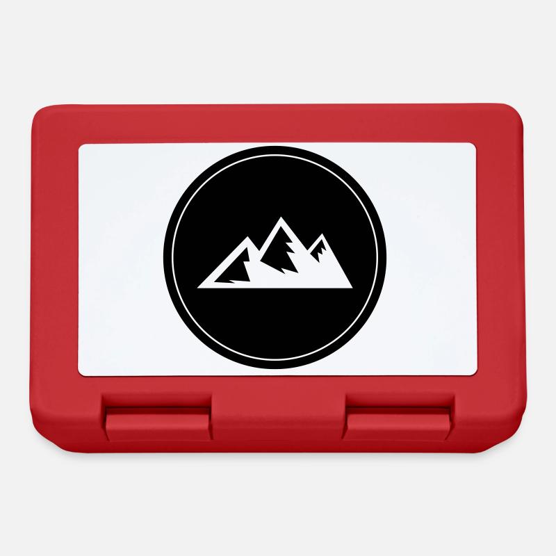 Berg Icon Symbol Kreis - Brotdose - Rot