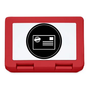 Briefmarke icon Kreis - Brotdose - Rot - Vorne