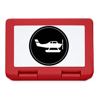 Cercle de symboles d’avion - Boîte à goûter - rouge - Devant