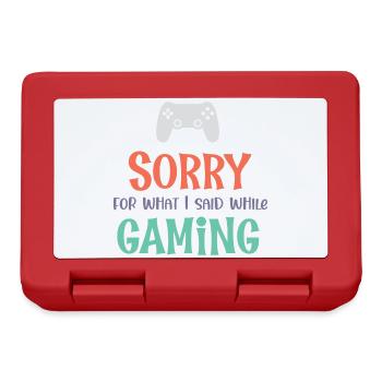 Sorry For What I Said While Gaming - Lunchbox - red - Front