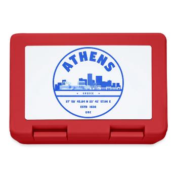 Timbre de la Skyline d’Athènes - Boîte à goûter - rouge - Devant