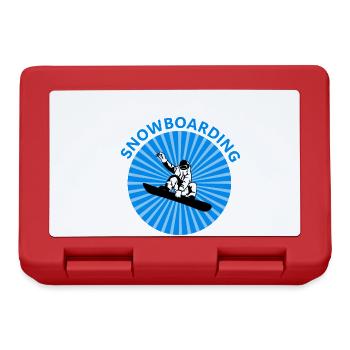 Snowboarden - Brotdose - Rot - Vorne