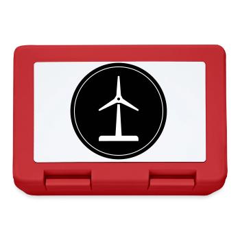 Wind turbine silhouette - Lunchbox - red - Front