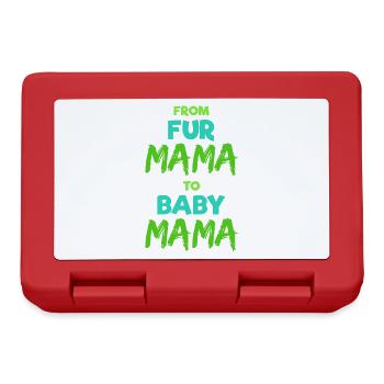 Mama Schwanger Babyfüße Baby Statement Familie - Brotdose - Rot - Vorne