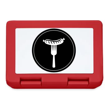 Bratwurst Fleisch icon - Brotdose - Rot - Vorne