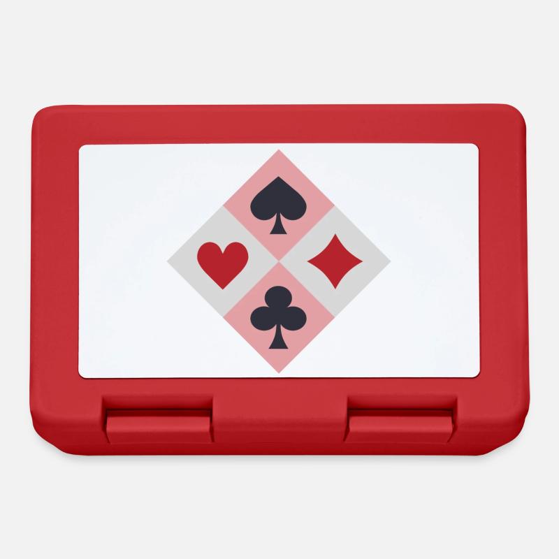 Couleurs de cartes à jouer vintage - Boîte à goûter - rouge