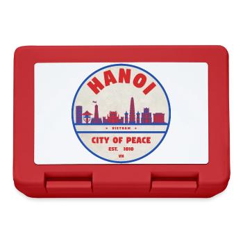 Hanoi City of Peace Badge Stadtlandschaft - Brotdose - Rot - Vorne
