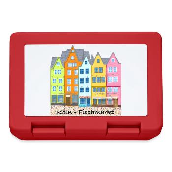 Cologne, Fish Market, Stapelhäuschen, Germany - Lunchbox - red - Front