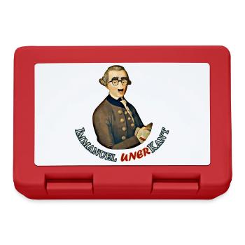 Lustiger Philosoph: Immanuel Kant mit Verkleidung - Brotdose - Rot - Vorne