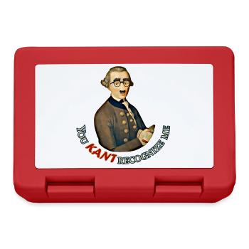 Funny Philosopher: Can't recognize Immanuel Kant - Lunchbox - red - Front