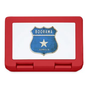 Boorama Somalia Wappen Flaggen Design - Brotdose - Rot - Vorne