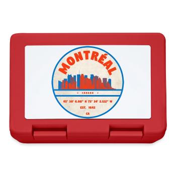 Conception de l’emblème de la skyline du Canada à Montréal - Boîte à goûter - rouge - Devant