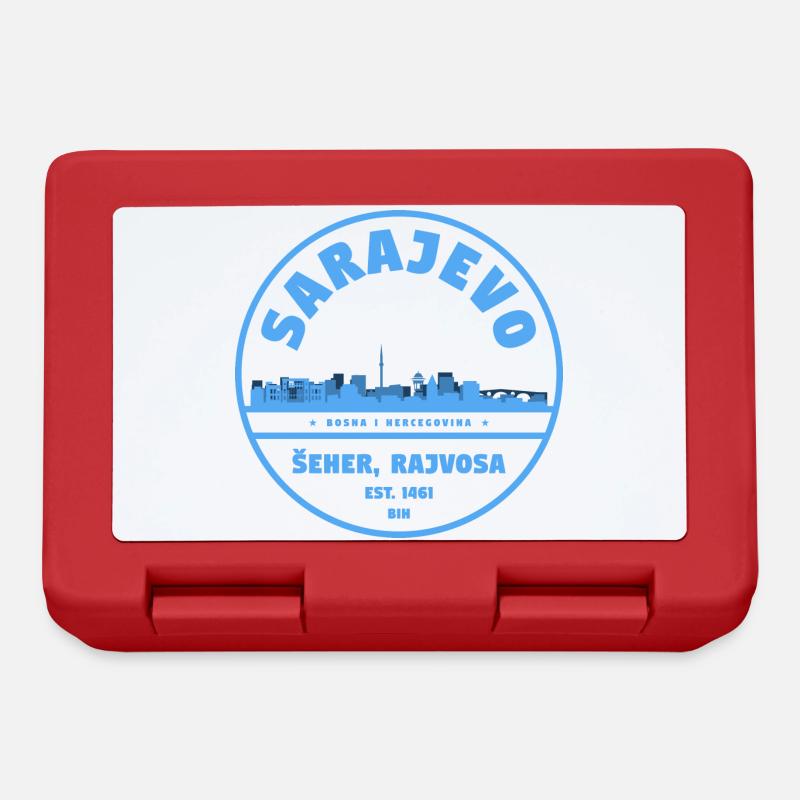 Badge de la ville de Sarajevo - Boîte à goûter - rouge