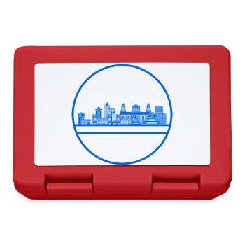 Guatemala City Skyline Blau - Brotdose - Rot - Vorne