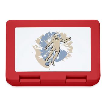 Football players in action while playing football - Lunchbox - red - Front