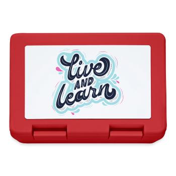 live and learn - Brotdose - Rot - Vorne